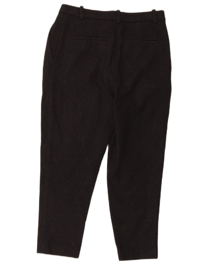 Cos Damen Crop Pegged Anzughose EU 36 Small W30 L25 Schwarze Wolle