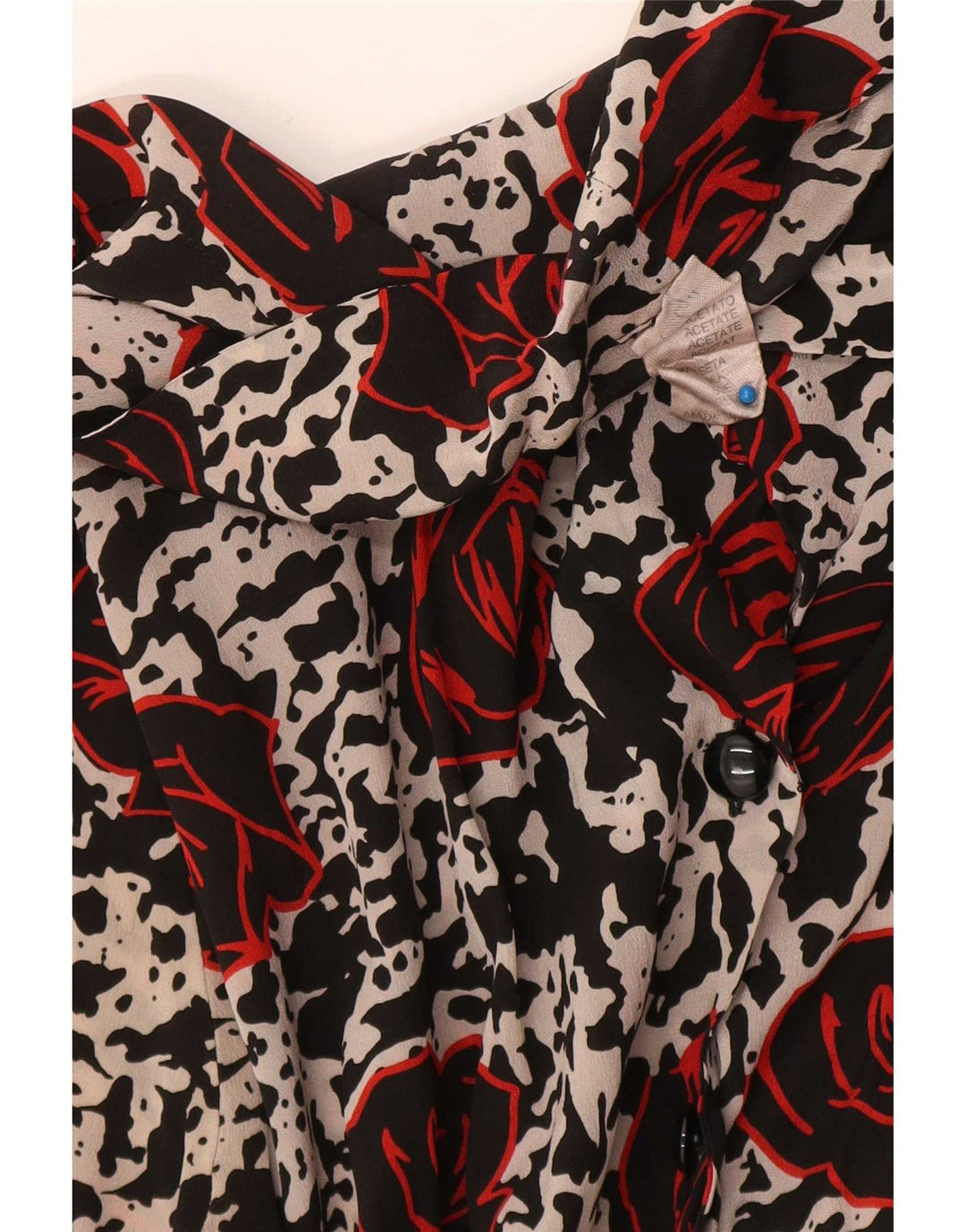 Vintage Damen A-Linie Kleid IT 44 Medium Mehrfarbig Blumen Acetat