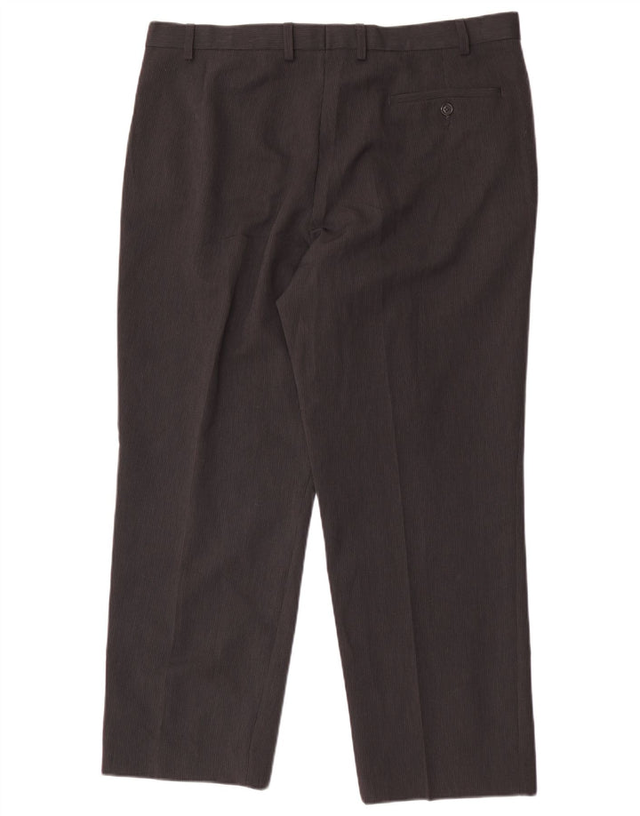 Gerade Herren-Anzughose von Marks & Spencer, Breite 38, Länge 29, Schwarz, Nadelstreifen
