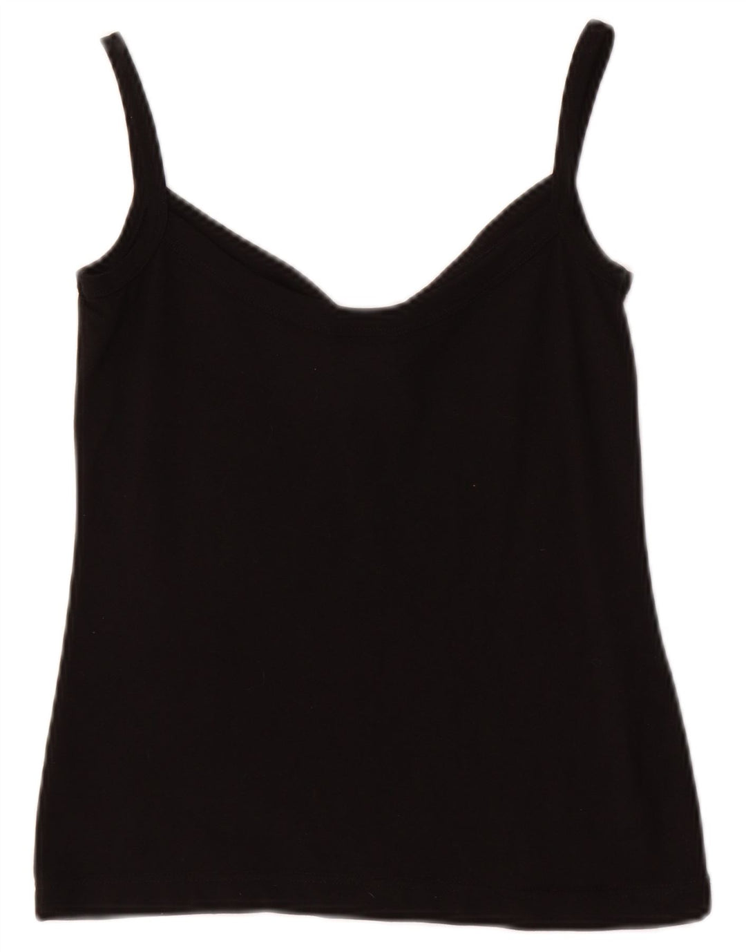 LACOSTE Damen Cami Top UK 8 Small Schwarz Baumwolle