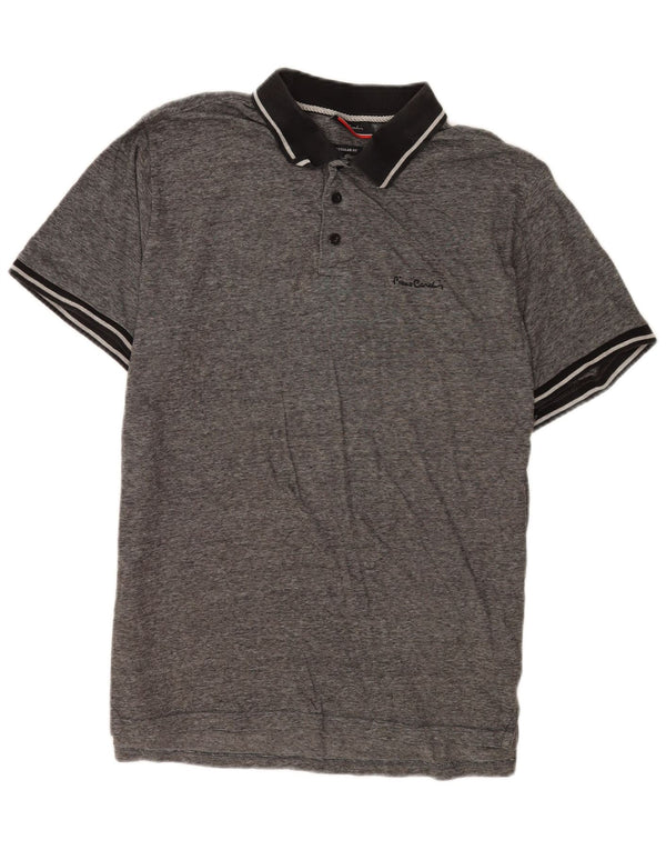 Pierre Cardin Herren Kurzarm-Poloshirt mit normaler Passform, XL, Grau meliert