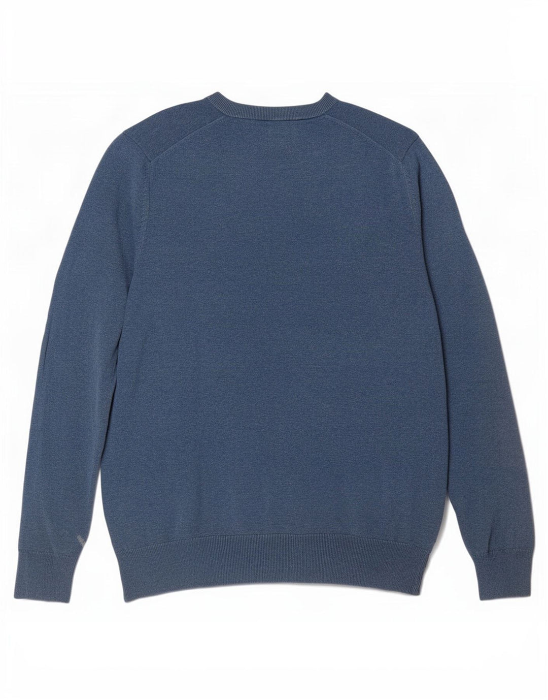 Marks & Spencer Herren-Pullover mit Rundhalsausschnitt, Größe L, aus blauer Baumwolle