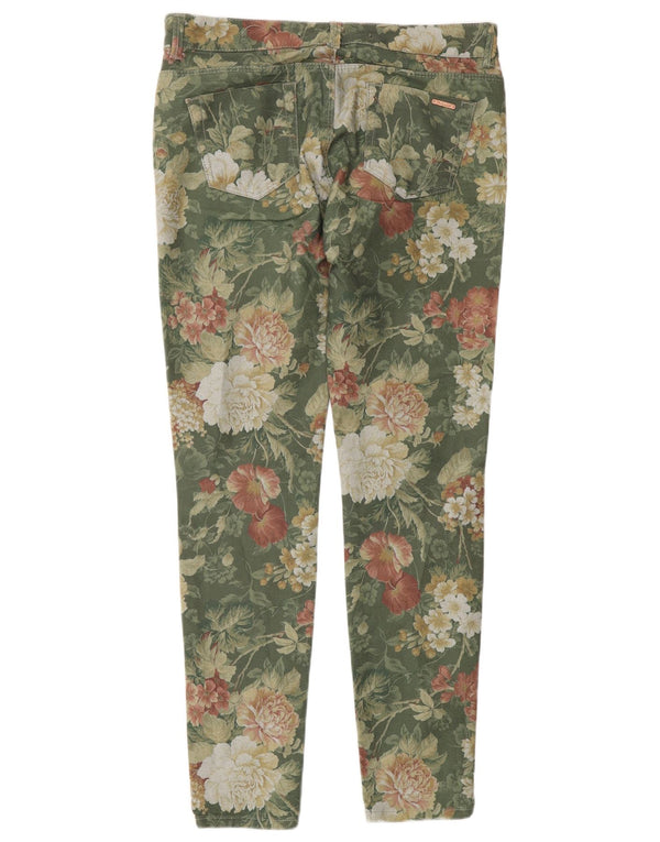 Zara Damen Jegging-Hose EU 38 Small W28 L30 Grün geblümt