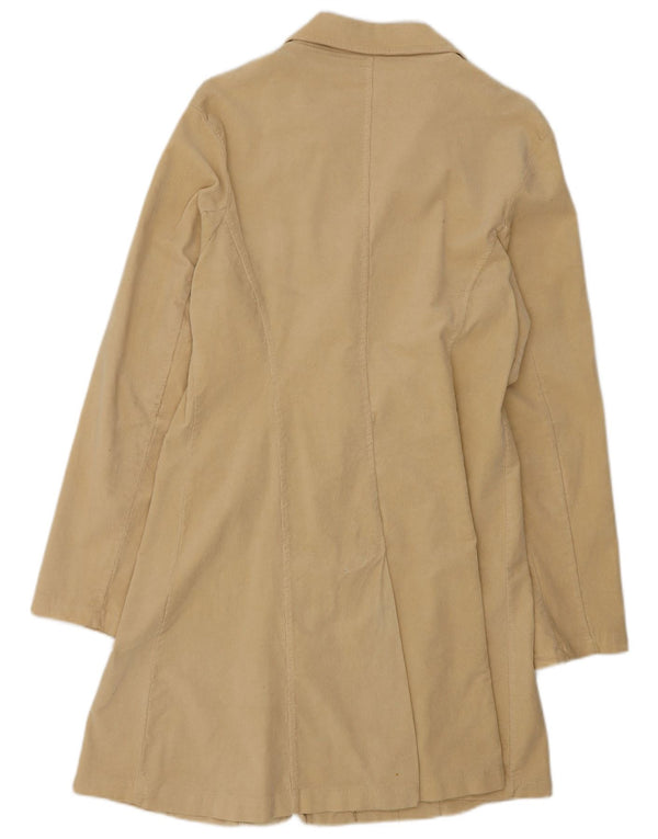 Vintage Damen Cordmantel UK 12 Medium Beige