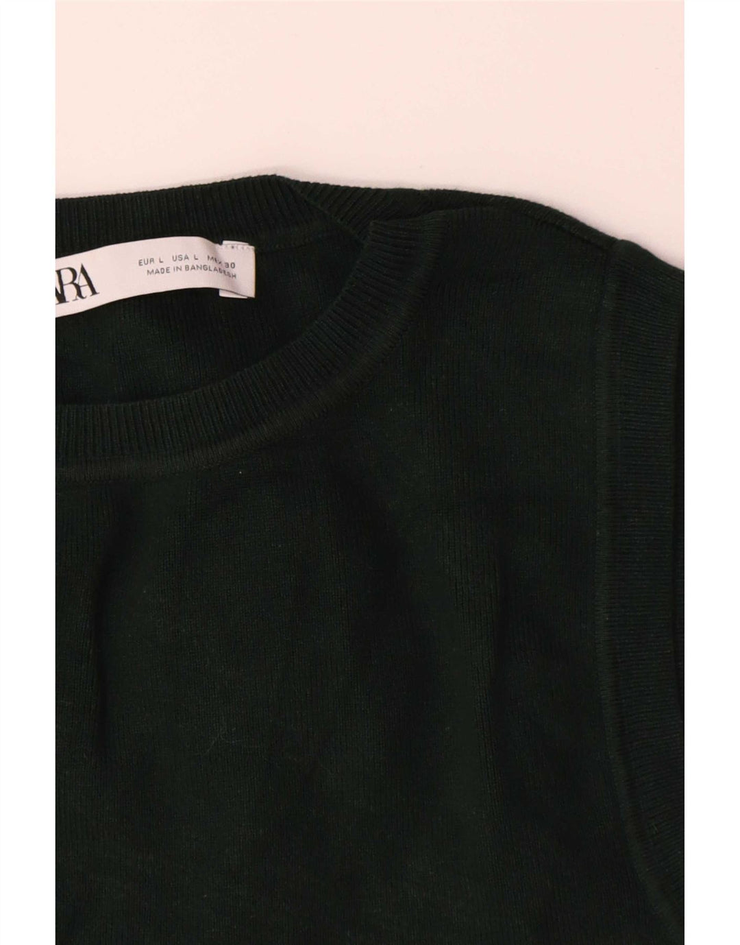 Zara Damen Crop Vest Top UK 14 Large Schwarz