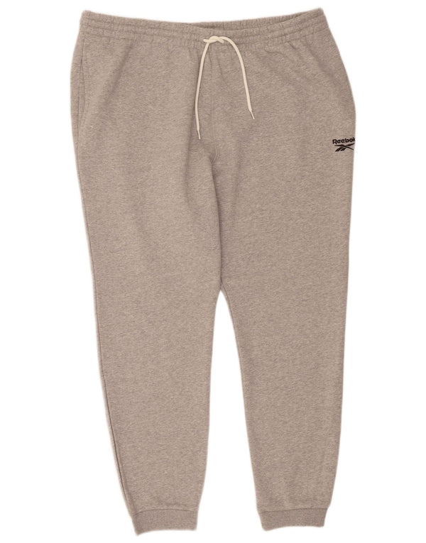Reebok Herren Trainingshose Jogger 2XL Grau gefleckte Baumwolle