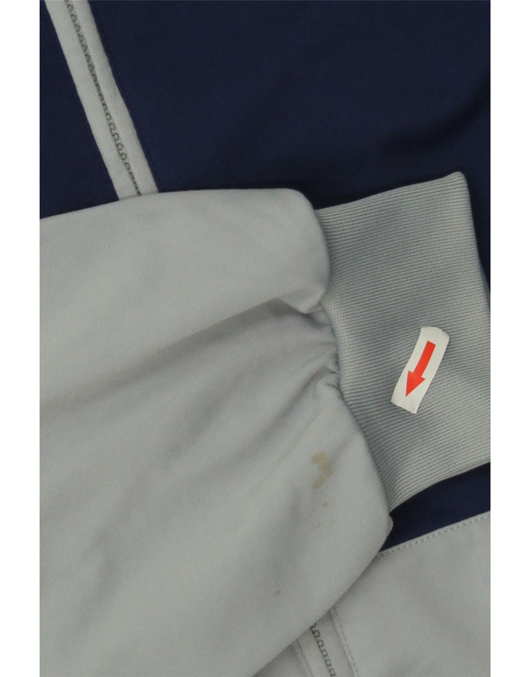 Adidas Herren-Trainingsanzugoberteil, UK-Größe 42/44, großes graues Colourblock-Polyester