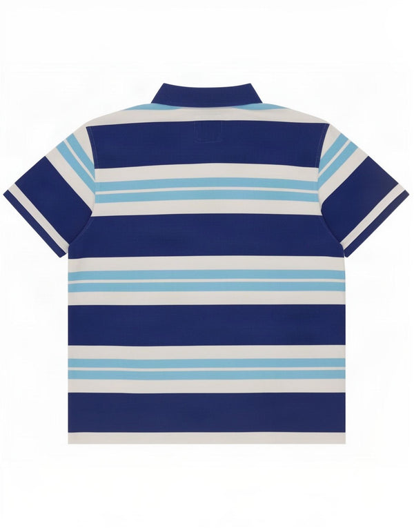 Crew Clothing Herren-Poloshirt, 2XL, blau gestreift, Baumwolle