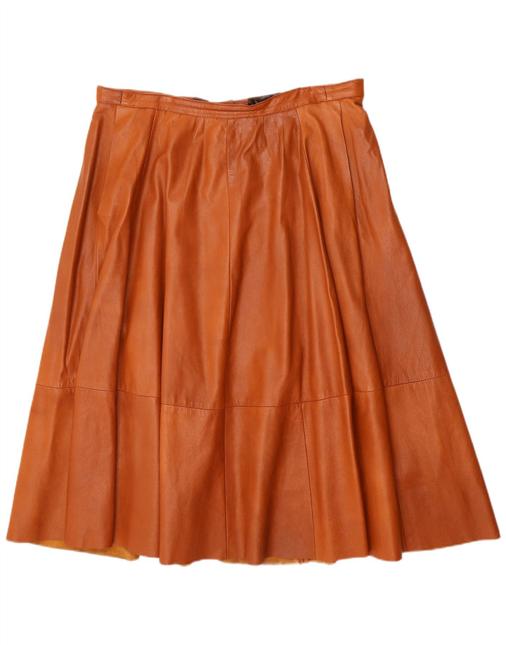 Vintage Damen Lederrock W36 XL Braunes Leder