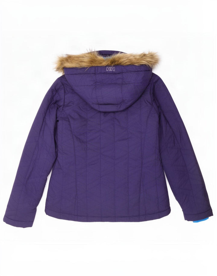 Helly Hansen Damen Skijacke mit Kapuze UK 14 Large Lila Polyester