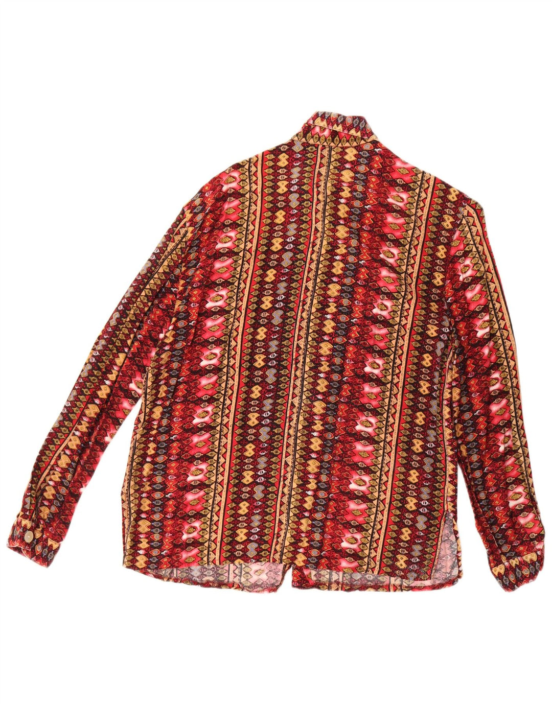 Vintage Damen Loose Fit Shirt EU 40 Medium Mehrfarbig Geometrisch
