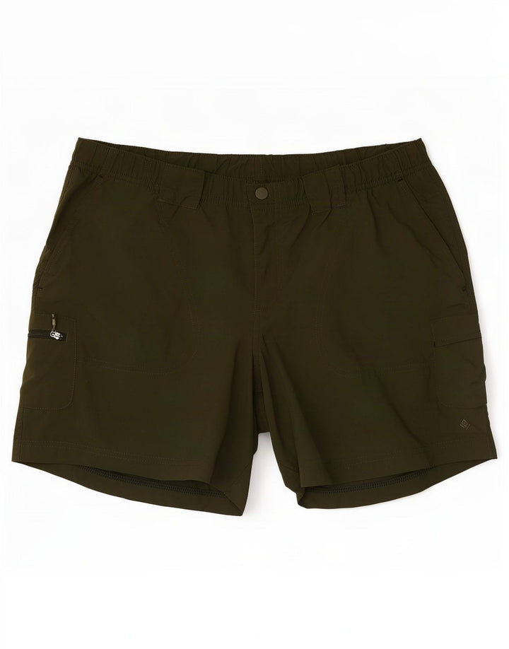 Columbia Herren-Cargo-Shorts, mittelgroß, W32, grünes Polyester