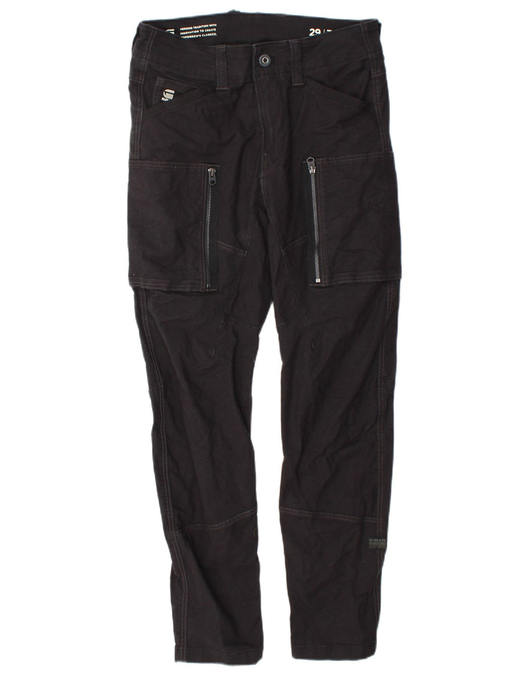 G-Star Slim Cargo-Hose für Herren, W29, L32, schwarze Baumwolle