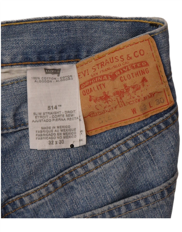 Levi's Herren 512 Slim Straight Jeans W32 L30 Blaue Baumwolle