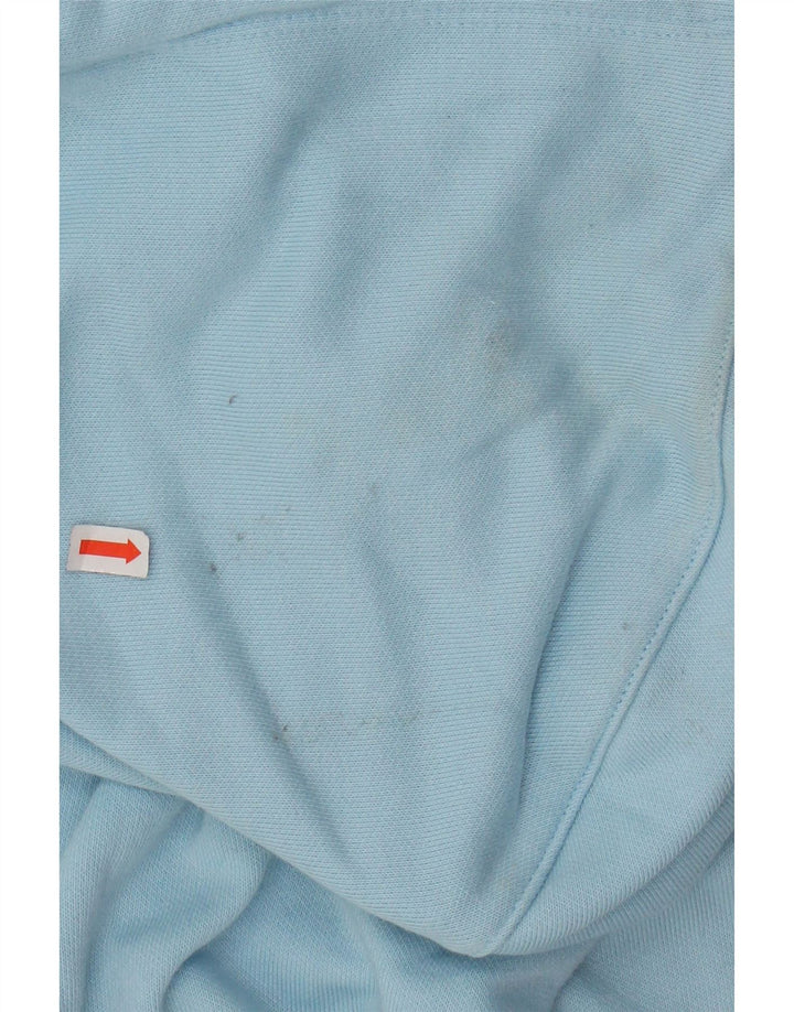 CHAMPION Womens Crop Oversized Graphic Hoodie Pullover UK 10 Small Blau