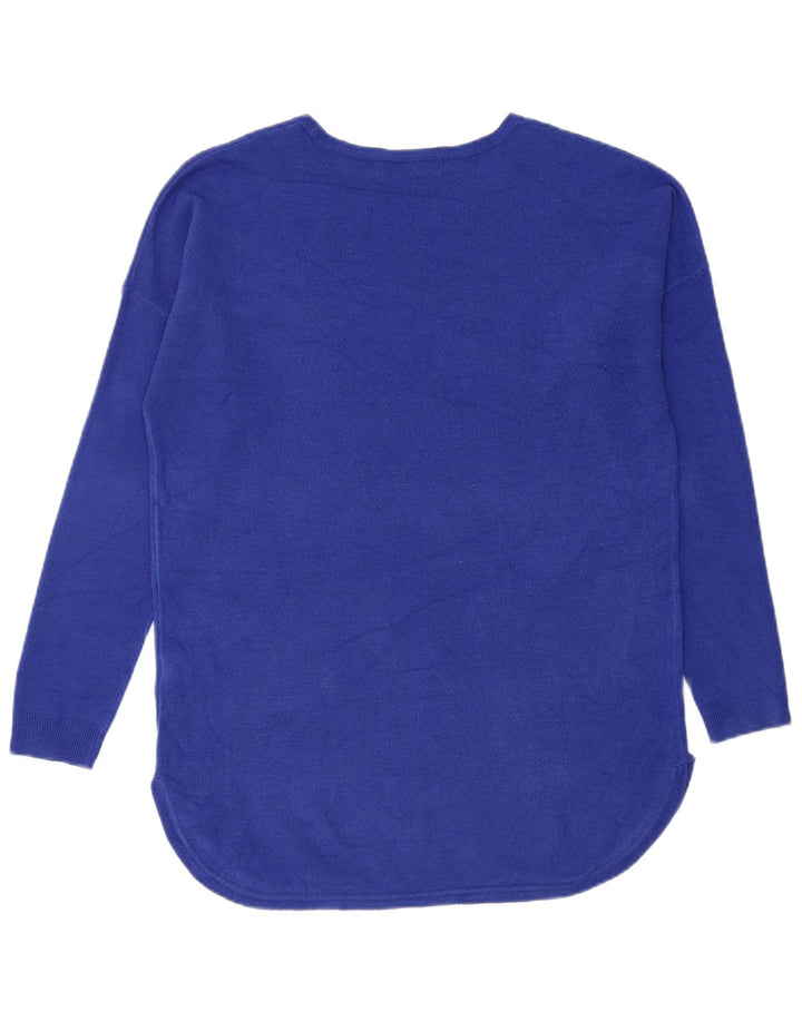Marks & Spencer Damen-Pullover, übergroß, U-Boot-Ausschnitt, Gr. 10, Größe S, Blau