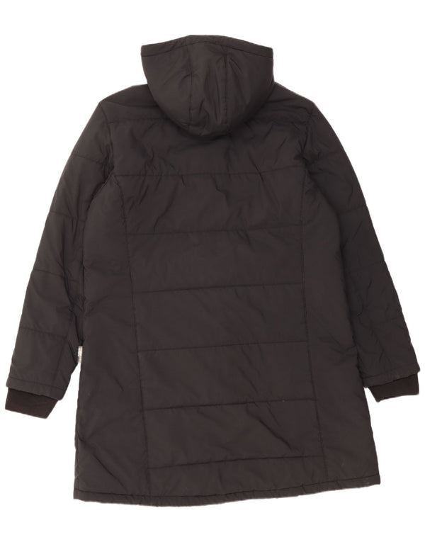 JACK WOLFSKIN Wattierter Damenmantel mit Kapuze UK 22/24 2XL Schwarz Polyester