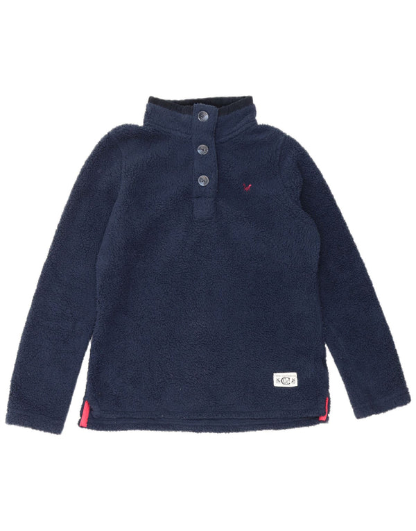 Crew Clothing Damen Fleecepullover UK 12 Medium Marineblau Polyester