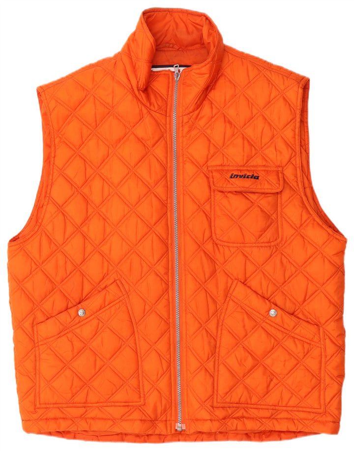 Invicta Herren Steppweste UK 42 XL Orange Polyamid