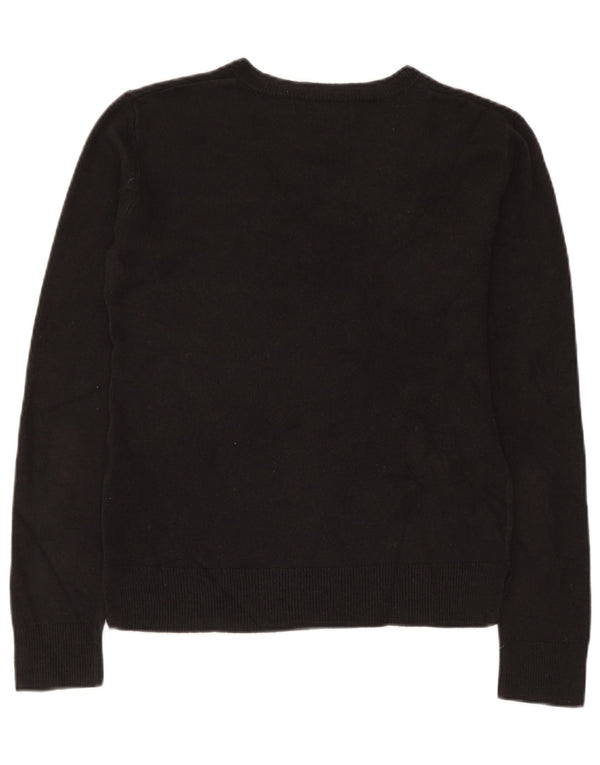 Marks & Spencer Damen-Pullover mit V-Ausschnitt, Gr. 6, XS, Schwarz, Acryl