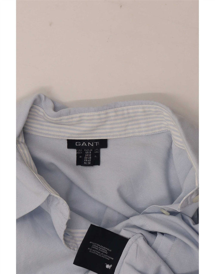 Gant Damen-Hemd UK 12 aus mittelblauer Baumwolle