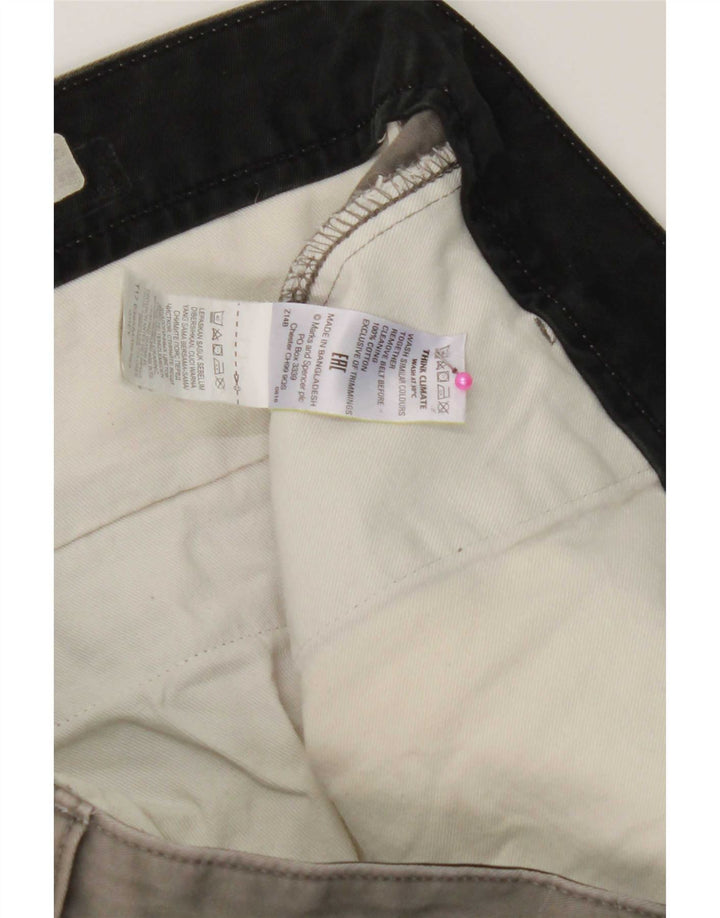 Gerade Herren-Chinohose von Marks & Spencer, W38 L29, graue Baumwolle