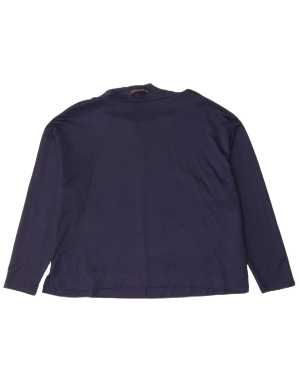 Marks & Spencer Damen Top Langarm UK 20 2XL Marineblau Baumwolle