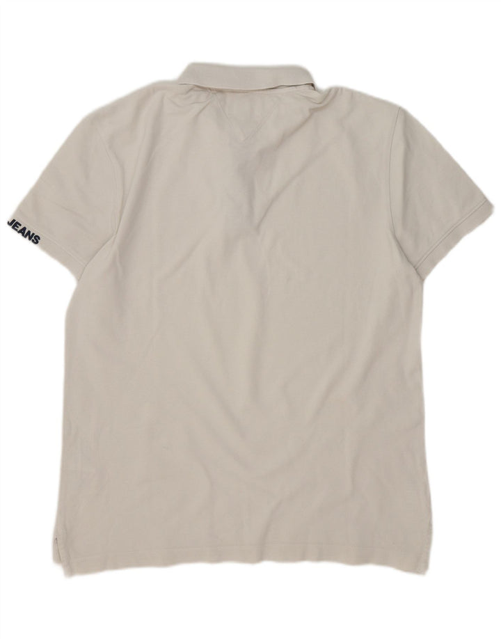 Tommy Hilfiger Herren-Poloshirt, mittelweiße Baumwolle