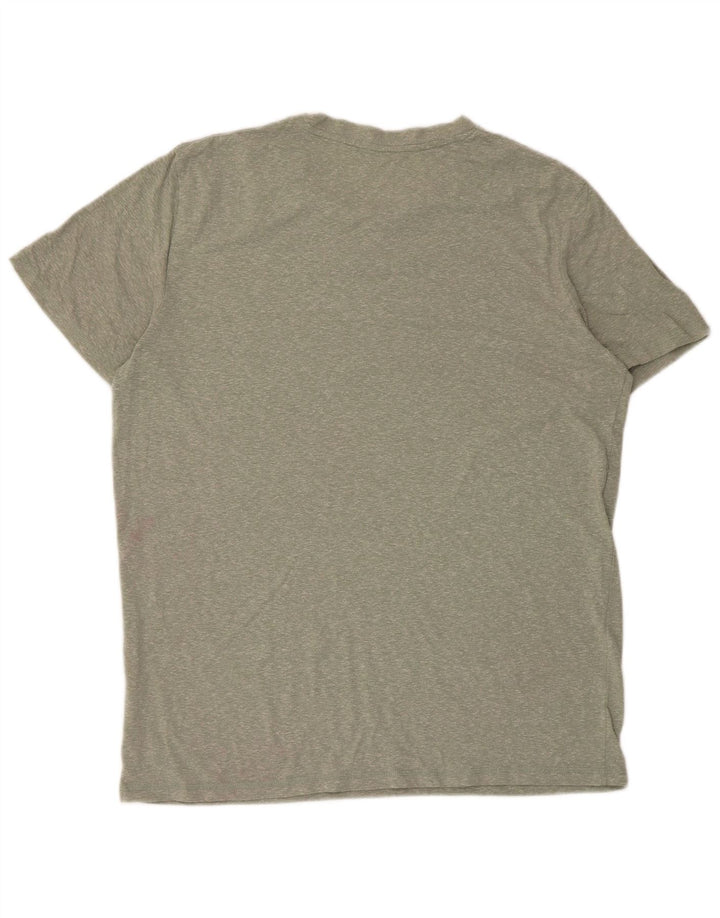 Jack & Jones Herren-T-Shirt-Oberteil, großes, grün meliertes Polyester
