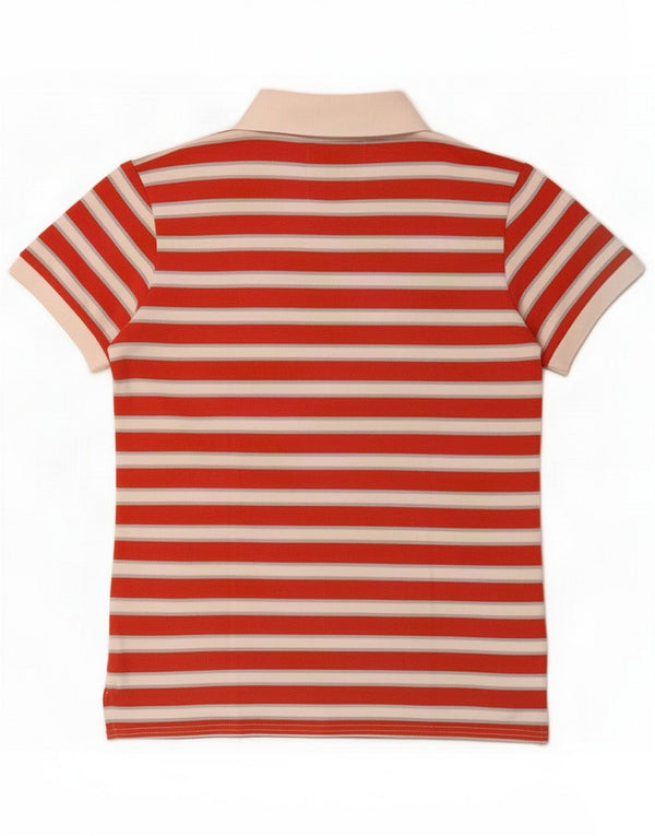 Murphy & Nye Damen Poloshirt UK 12 Mittelrot gestreift Baumwolle