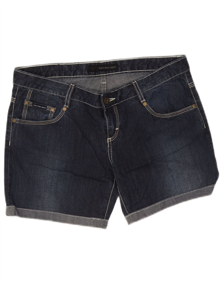 Calvin Klein Damen Jeansshorts W31 Medium Navy Blue Cotton