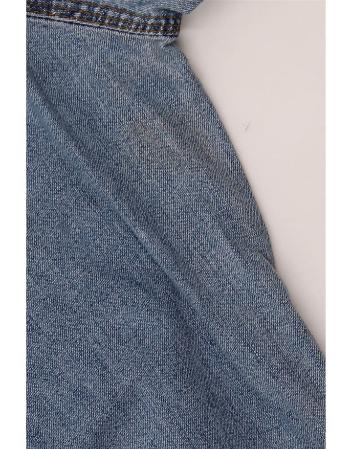 Vintage Damen Umstands-Latzhose, Jeans, Größe L, W40, L30, Blau, Baumwolle