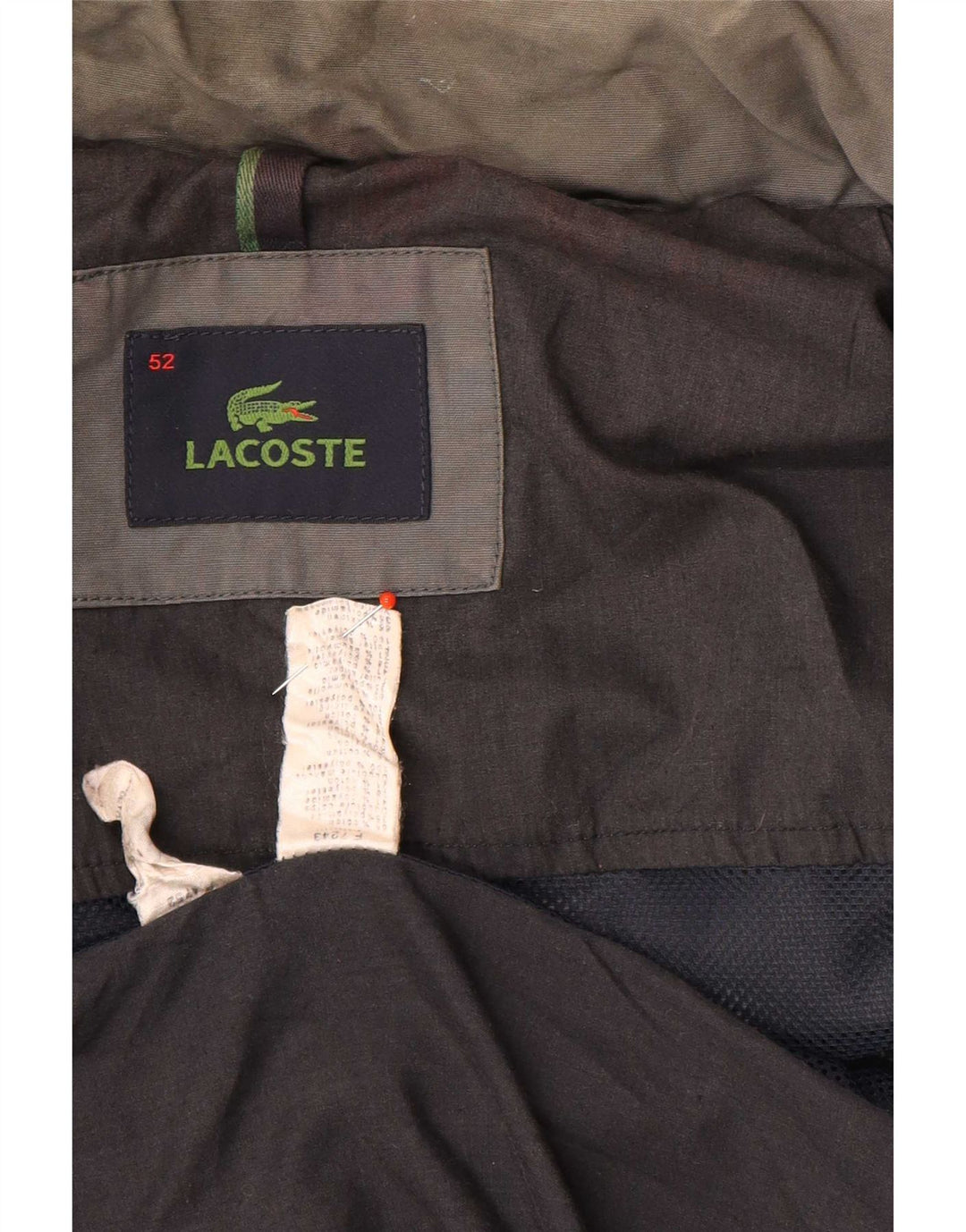 Lacoste Herren-Bomberjacke mit Kapuze IT 52 XL, graue Baumwolle