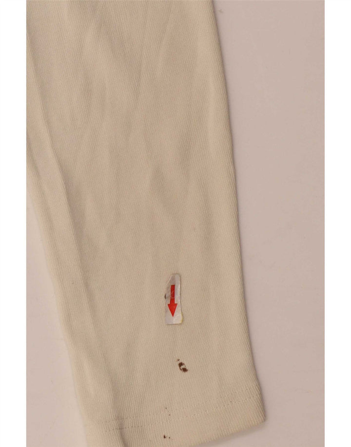 Gap Damen Top Langarm UK 14 Large Off White Cotton