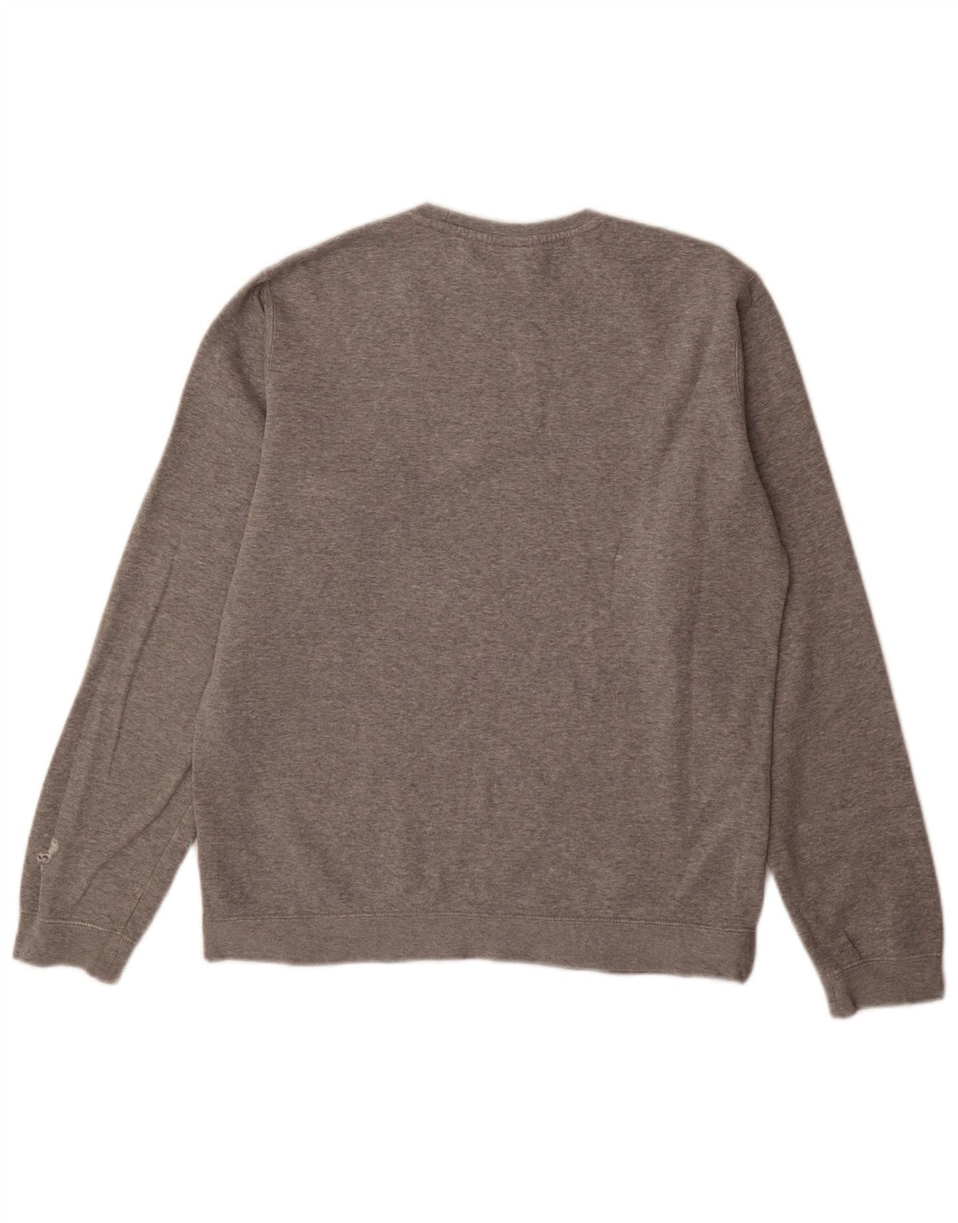 Nike Herren-Sweatshirt-Pullover aus mittelgrauer Baumwolle