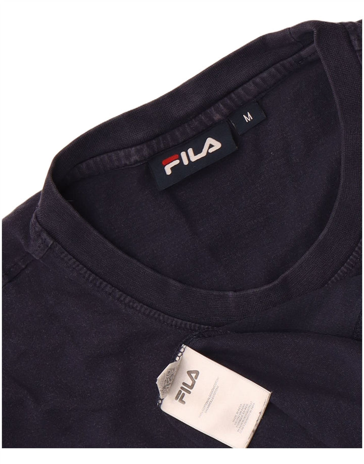 Fila Herren-T-Shirt mit Grafik, mittlere marineblaue Baumwolle