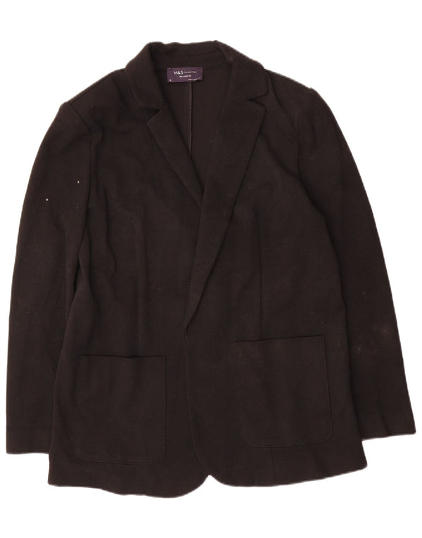 Marks & Spencer Damen-Blazer mit entspannter Passform, UK 12, mittleres Marineblau
