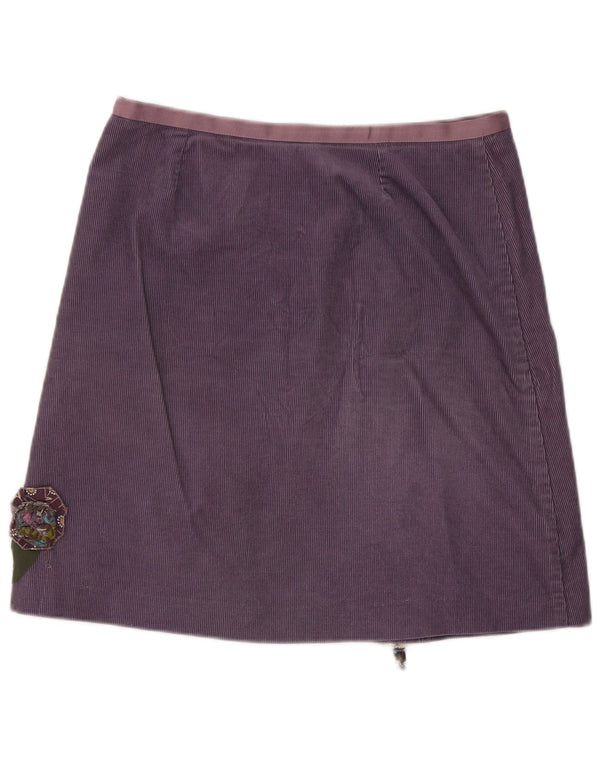 Boden Damen Cordrock UK 12 Medium W32 Lila Blumen