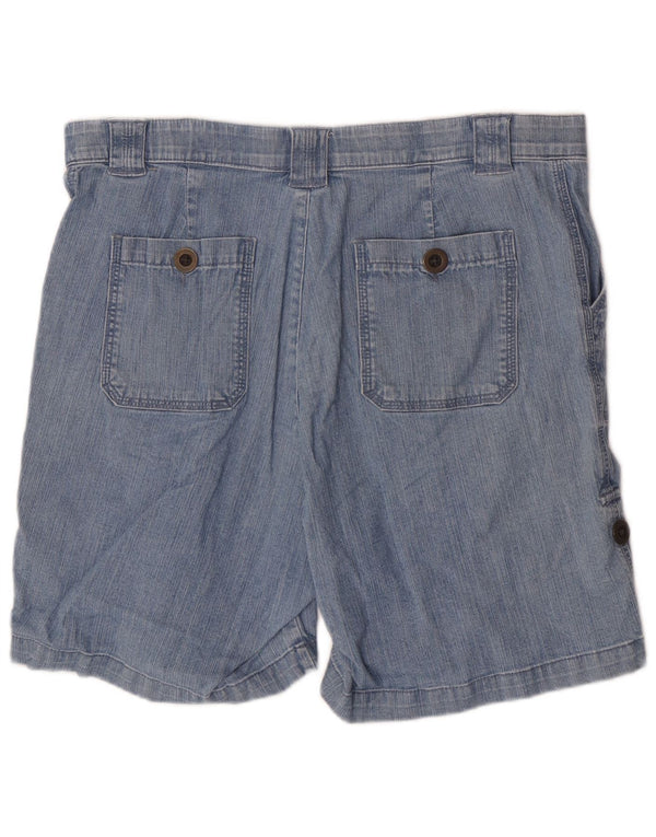 Lee Damen Jeansshorts mit hoher Taille, US 14 XL W34, blaue Baumwolle