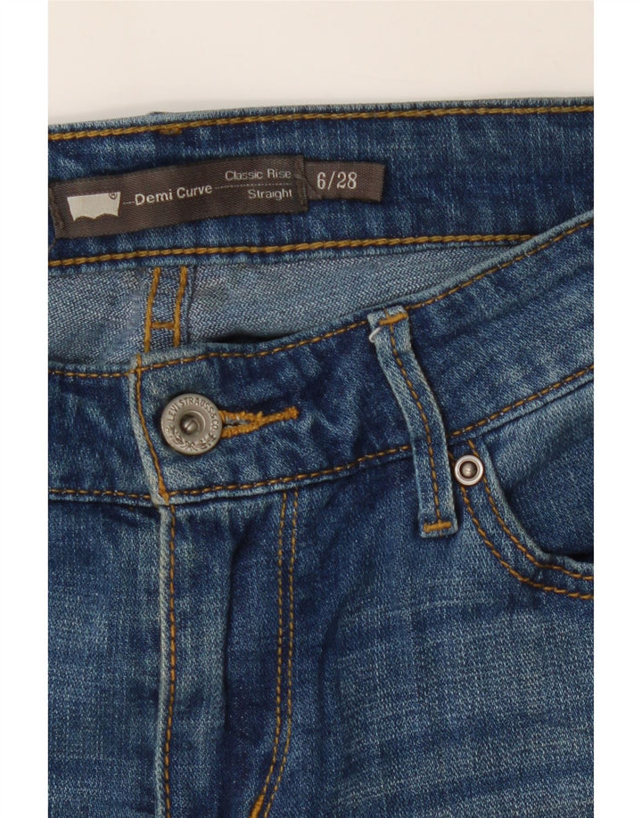 LEVI'S Womens Demi Curve Straight Jeans US 6 Medium W28 L32 Blue Vintage Levi's and Second-Hand Levi's from Messina Hembry 