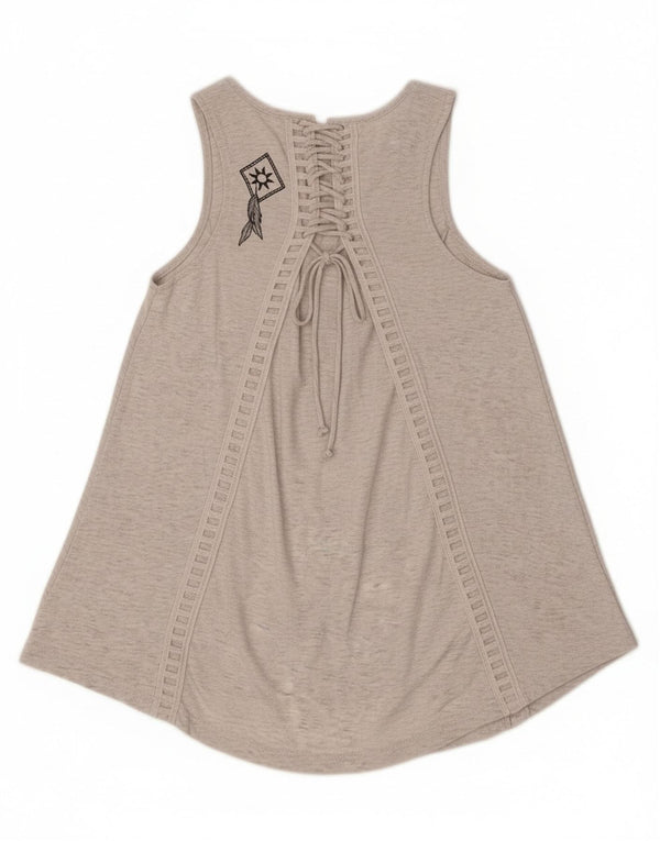 Hard Rock Cafe Damen Barcelona Grafik-Trägershirt, Größe S, Grau, Baumwolle