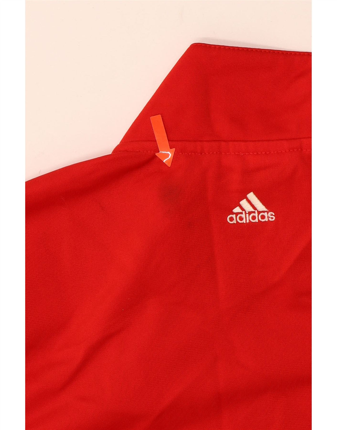 ADIDAS Jungen-Trainingsanzug, Oberteil, Jacke, 13–14 Jahre, rotes Farbblock-Polyester