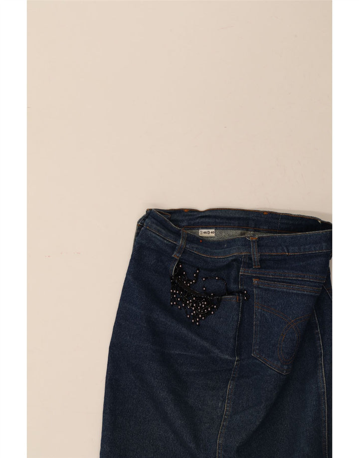 VINTAGE Womens Denim Skirt IT 46 Large W28 Blue Cotton Vintage Vintage and Second-Hand Vintage from Messina Hembry 