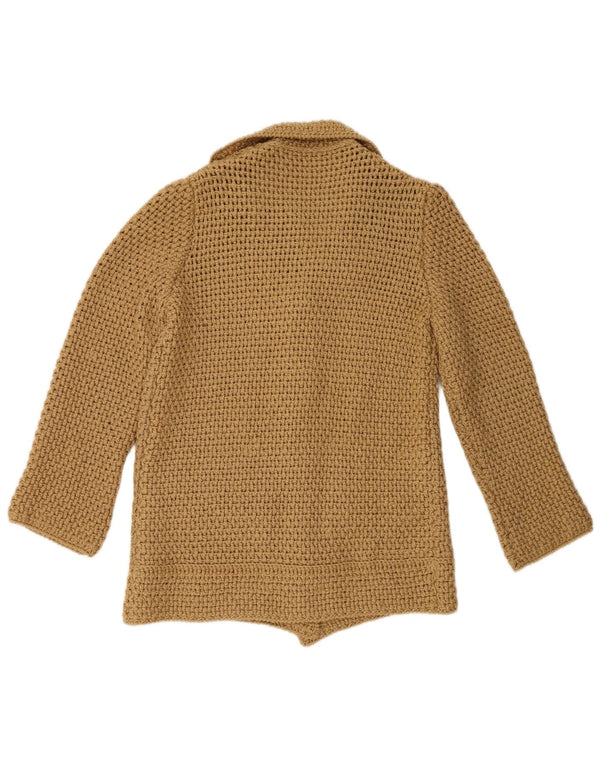 Vintage Damen Cardigan Pullover UK 16 Groß Beige
