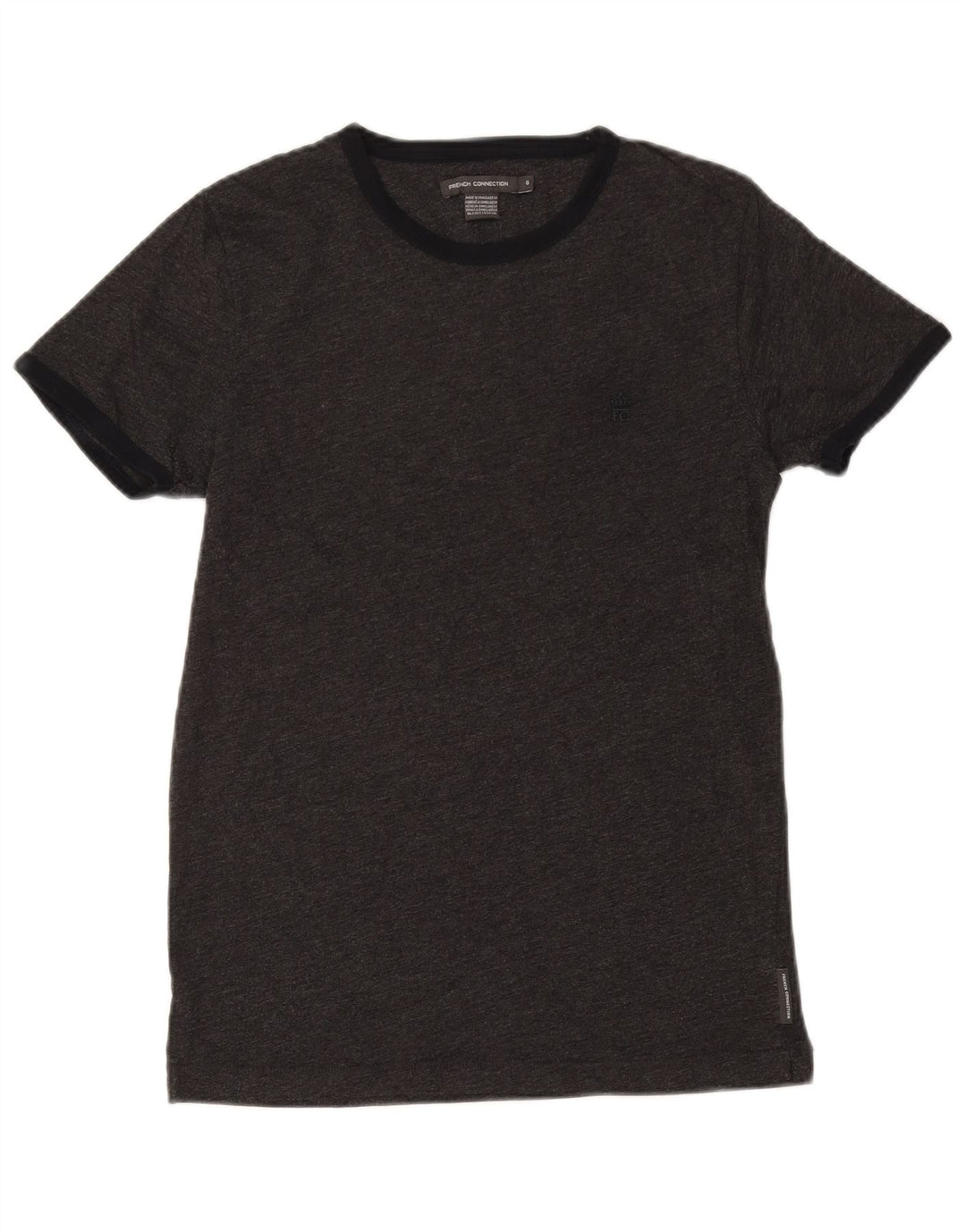 French Connection Herren-T-Shirt aus Baumwolle, Größe S, Grau