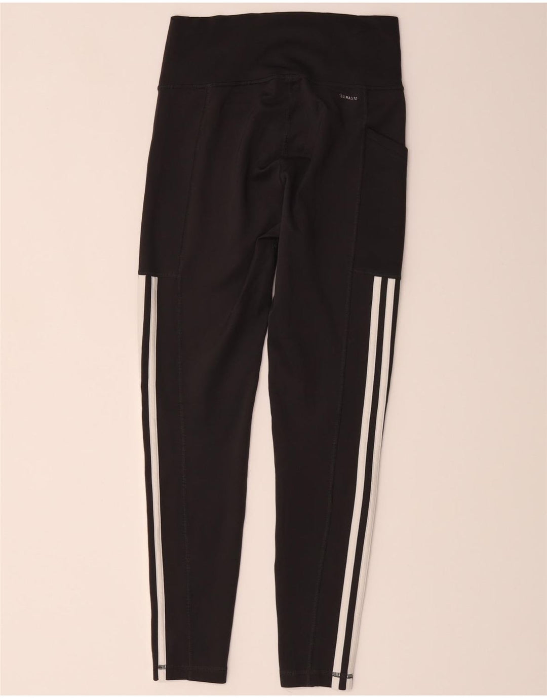 Adidas Damen Climalite Leggings UK 8/10 Small Schwarz Polyester