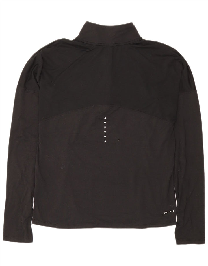 NIKE Damen Dri Fit Pullover-Trainingsanzug mit Reißverschluss, UK 10, Größe S, Schwarz