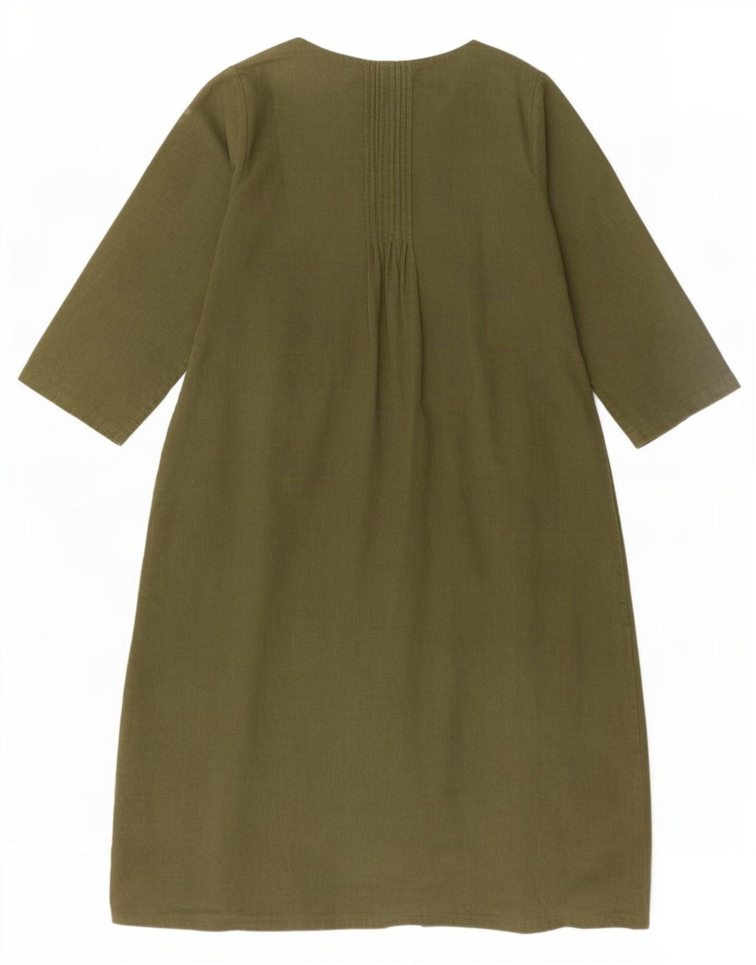 April Cornell Damen-Basic-Kleid mit 3/4-Ärmeln, UK-Größe 14, Mittelgrün mit Blumenmuster