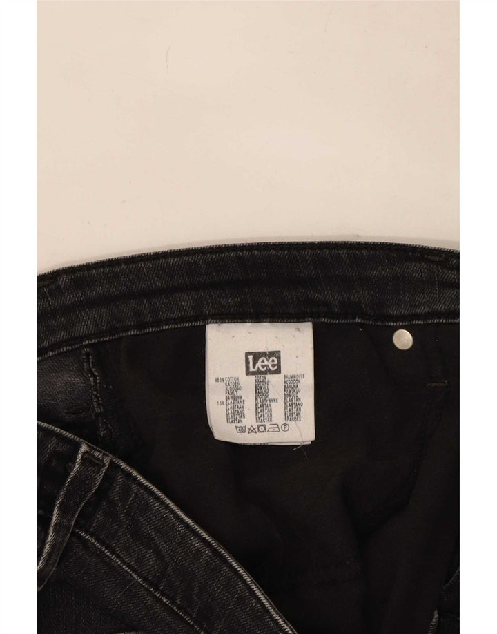 Lee Herren Knox Straight Jeans W36 L30 Schwarze Baumwolle