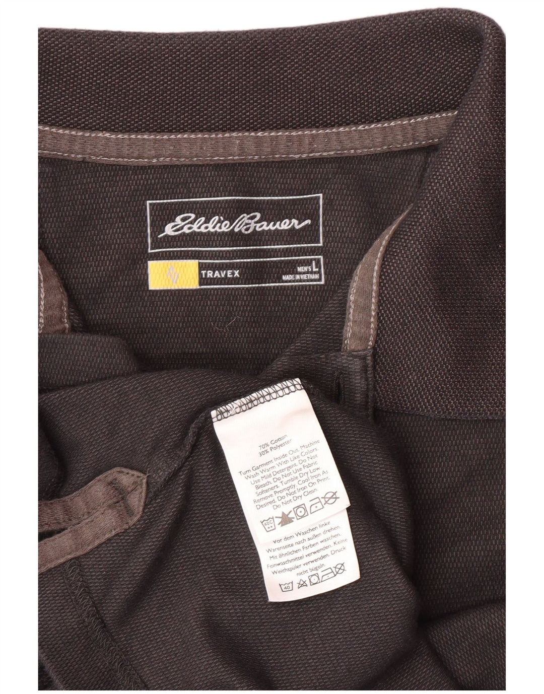 EDDIE BAUER Herren-Poloshirt, große graue Baumwolle